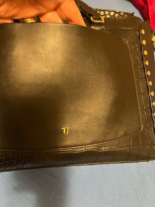 Borsa Trussardi nera con catena logo