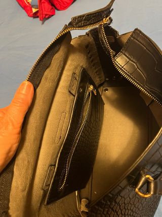 Borsa Trussardi nera con catena logo
