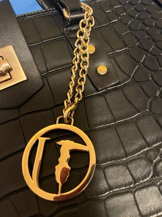 Borsa Trussardi nera con catena logo