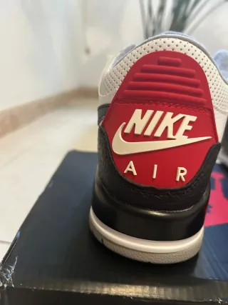 Scarpe Jordan 3 grigie rosse bianche