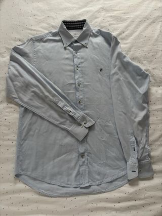 Camisa Carolina Herrera Hombre Azul Claro