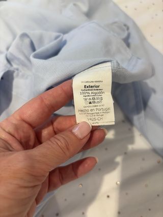 Camisa Carolina Herrera Hombre Azul Claro