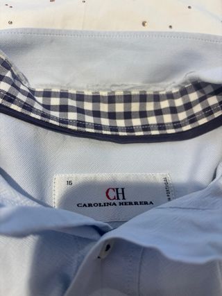Camisa Carolina Herrera Hombre Azul Claro