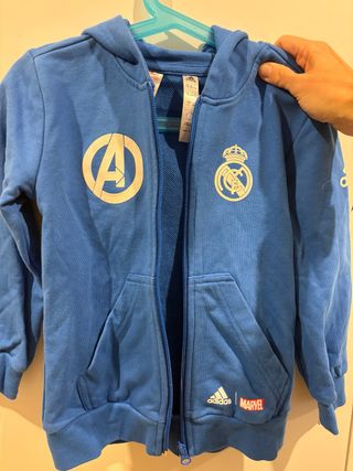 Sudadera Adidas Real Madrid Marvel Azul