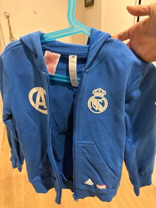 Sudadera Adidas Real Madrid Marvel Azul