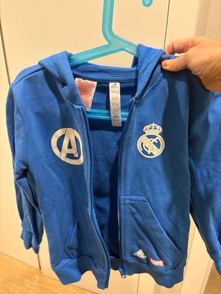 Sudadera Adidas Real Madrid Marvel Azul