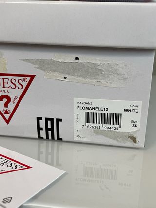 Scarpe Guess bianche con dettagli oro tg 36