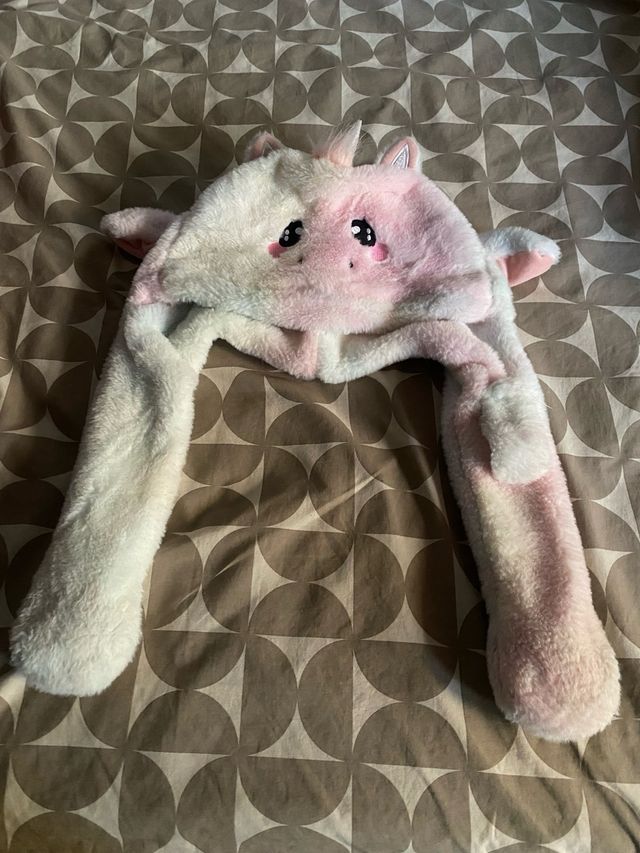 Gorro unicornio peluche orejas 