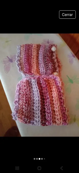 Cuello o bufanda tejido a mano