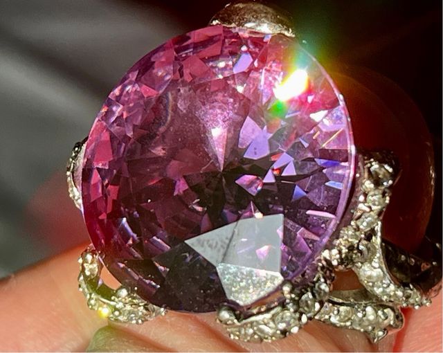 Anillo Plata Amatista y Circonitas