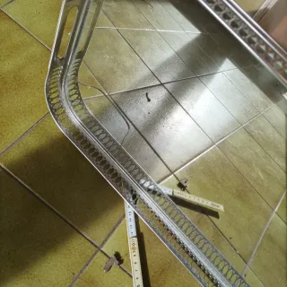 Vassoio rettangolare argento e vetro