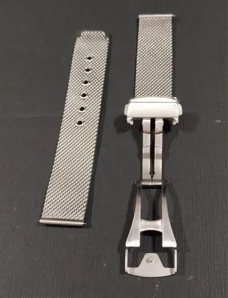 Cinturino Orologio Uomo Mesh Argento