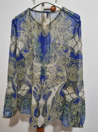 Blusa Mango Estampada Talla XL