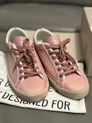 Golden Goose Superstar Donna Rosa Silver