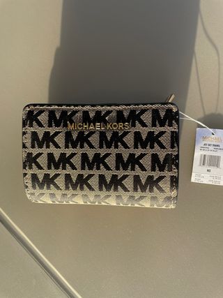 Borsa da viaggio Michael Kors Jet Set Beige/Nero