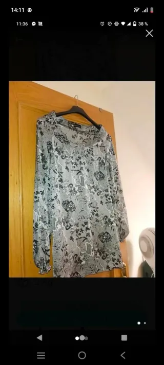 Camisa de seda estampada