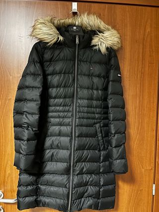 Piumino lungo donna Tommy Jeans nero