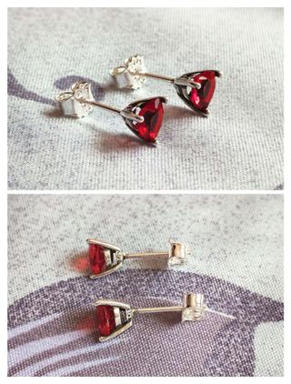 Conjunto Corazón Rojo Plata
