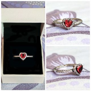 Conjunto Corazón Rojo Plata