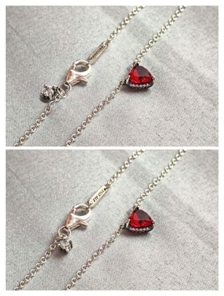 Conjunto Corazón Rojo Plata