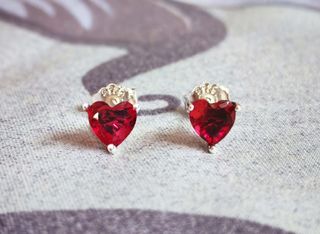 Conjunto Corazón Rojo Plata