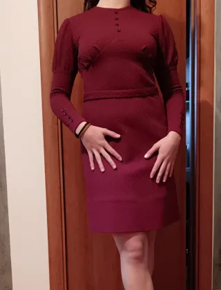 Vestito donna bordeaux