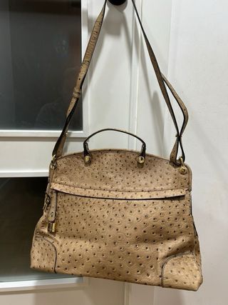 Bolso Furla Piel Beige y Doradora