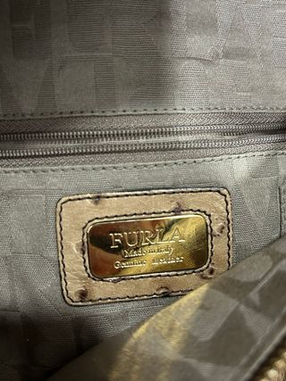 Bolso Furla Piel Beige y Doradora