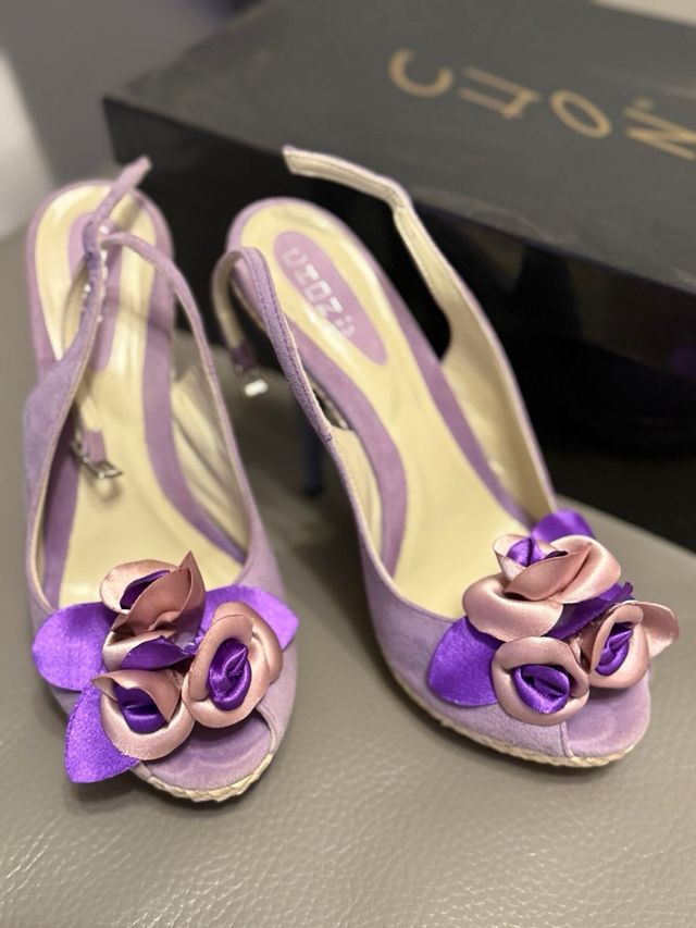 Scarpe Chon tacco donna con fiori