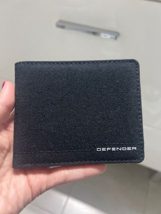 Cartera Nailon Defender Land Rover Negra