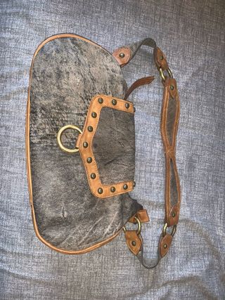 Borsa vintage vera pelle Longobardi