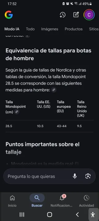 Botas de esquí Nordica rojas numero (28.5) = 44 p