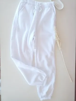 Pantalón de chándal blanco mujer Talla S