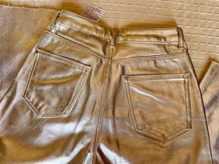 Pantalones plateados Zara