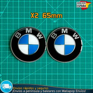X2 Emblemas BMW 65mm Aluminio Coche o Moto