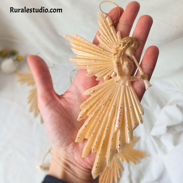 Lote de 6 adornos para árbol artesanales