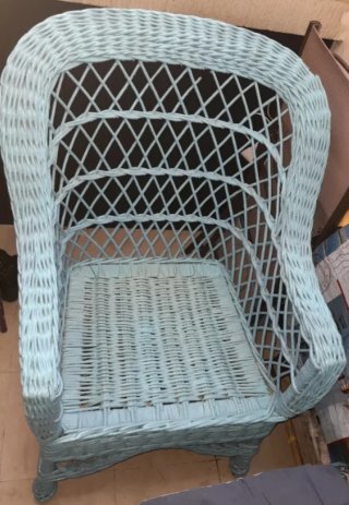 Mueble y sillón mimbre