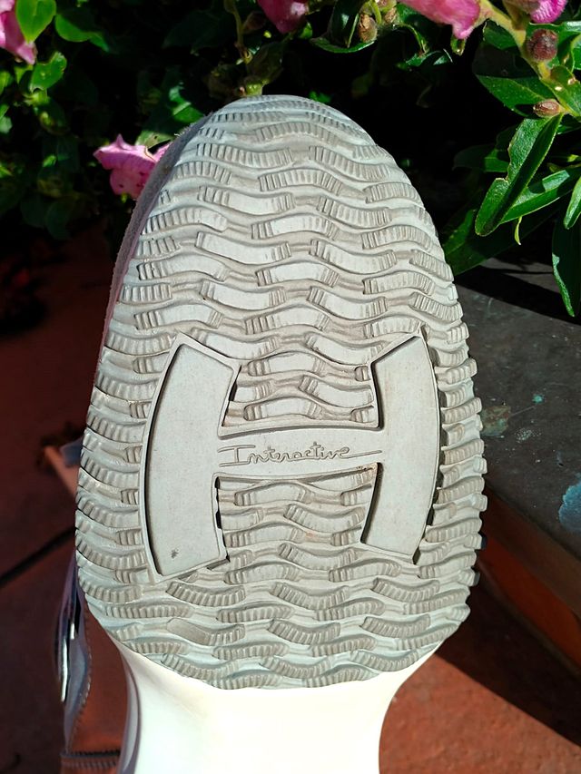 Sneakers Hogan Interactive grigio argento e beige