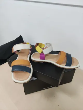 Sandalias Carmela Piel Talla 38 Multicolor