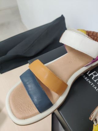 Sandalias Carmela Piel Talla 38 Multicolor