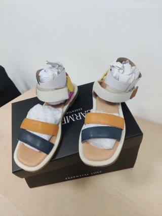 Sandalias Carmela Piel Talla 38 Multicolor