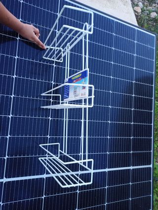 Estante de baño rectangular blanco