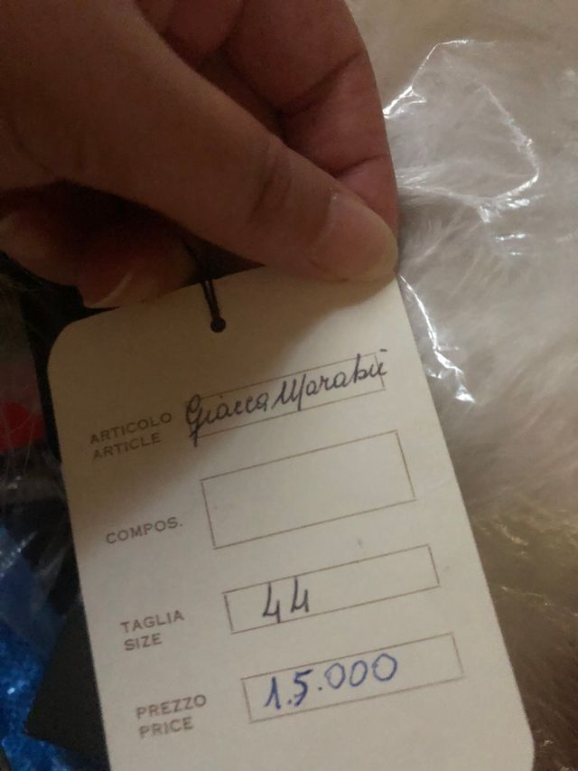 Giacca piume marabù vintage bianca S