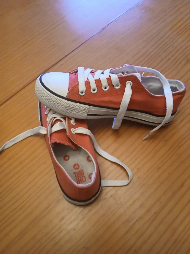 Zapatillas deportivas chica naranja
