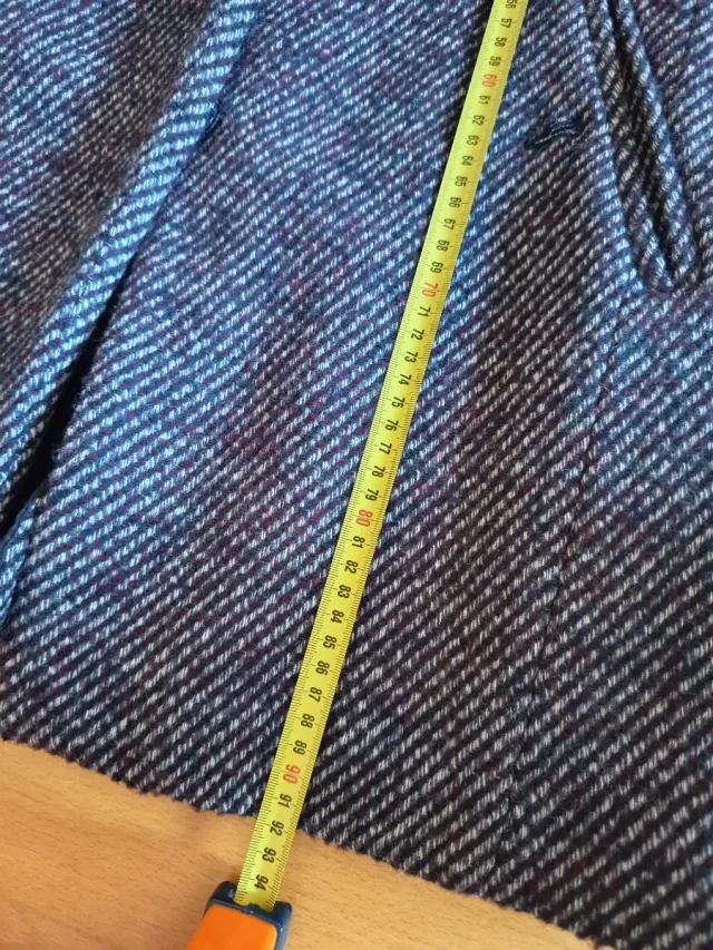 Abrigo Mango 3/4 negro y morado