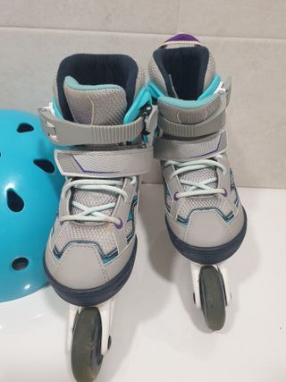 PATINES LINEA OXELO + PROTECCIONES + CASCO
