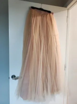 Falda tul rosa/salmón talla única