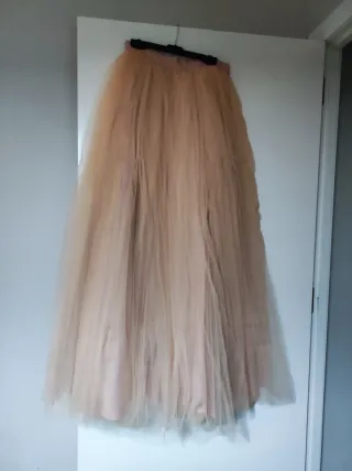 Falda tul rosa/salmón talla única