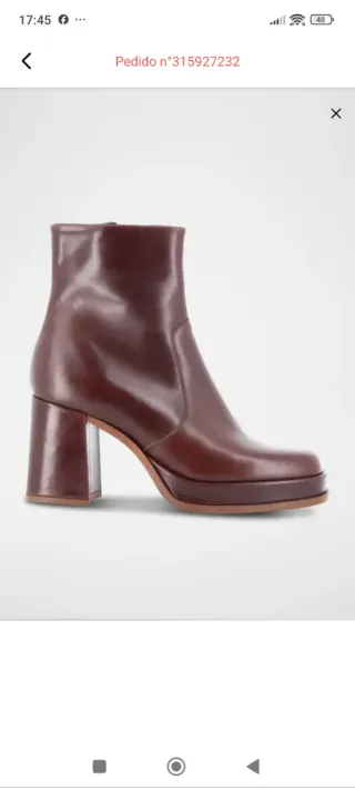 Botines Andre Piel Marrón Talla 41