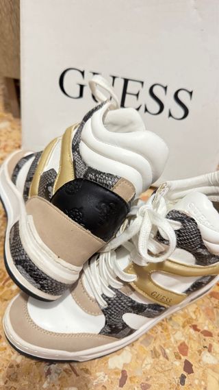 Zapatos Guess Piton Beige/Oro/Multicolor